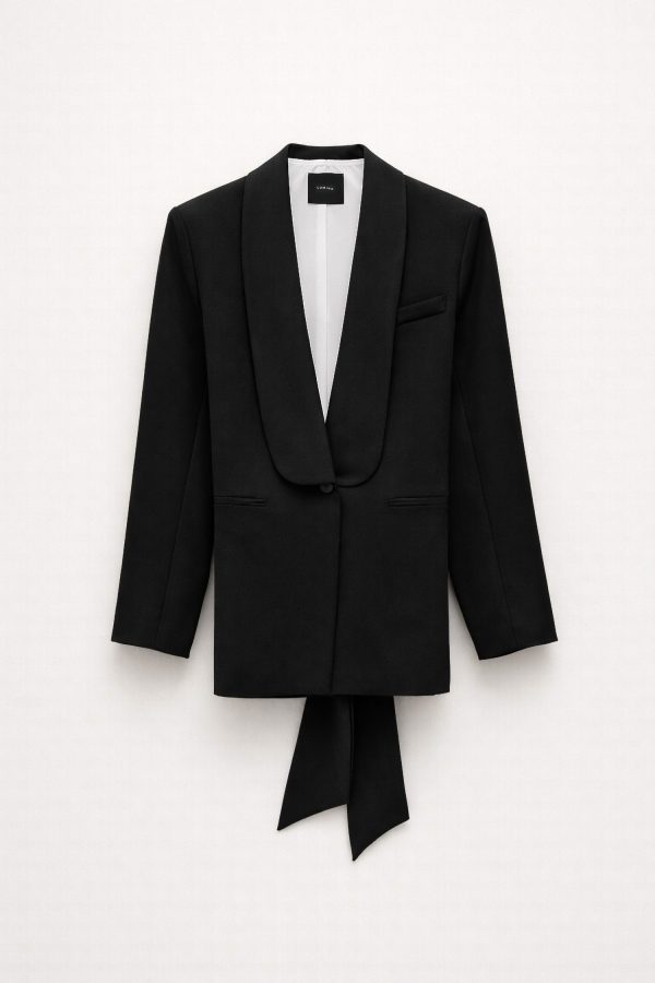 Blazer oversize μαύρο
