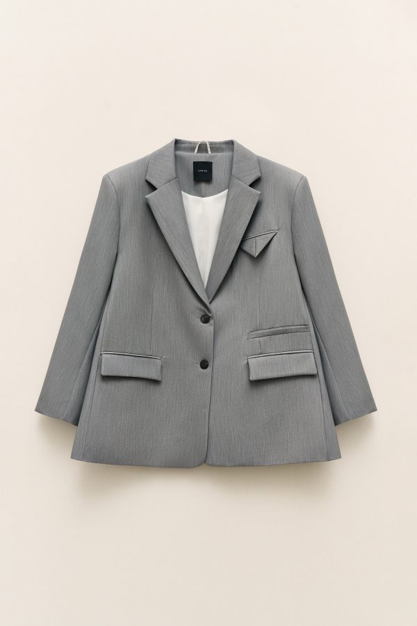 Blazer oversize γκρι