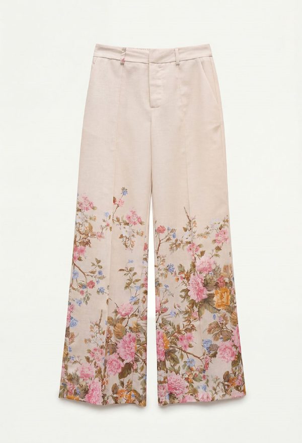 Παντελόνι floral beige