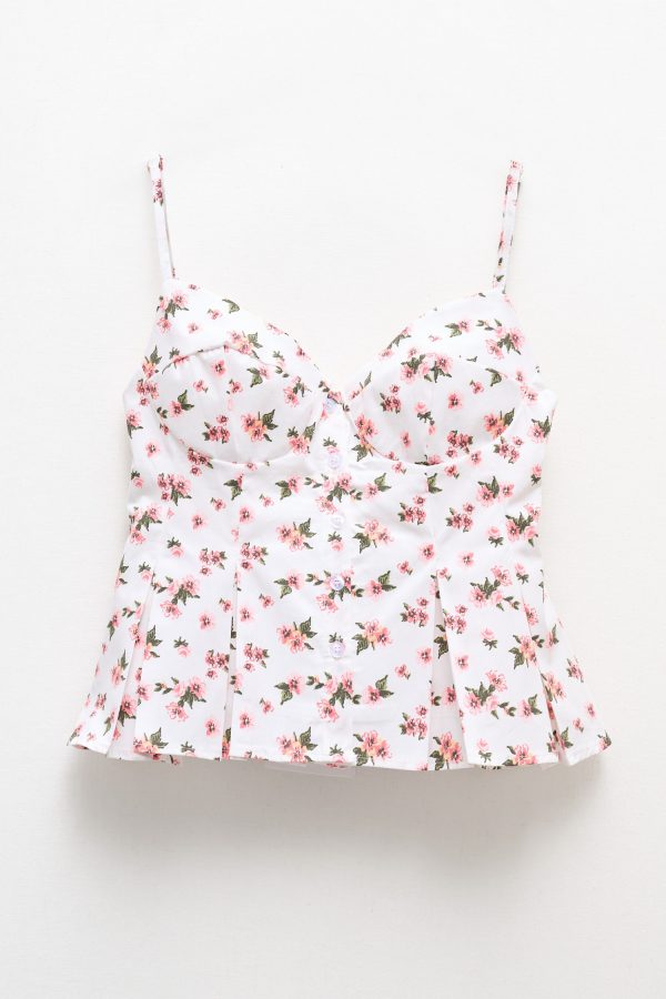 Τοπ Corset all-over floral