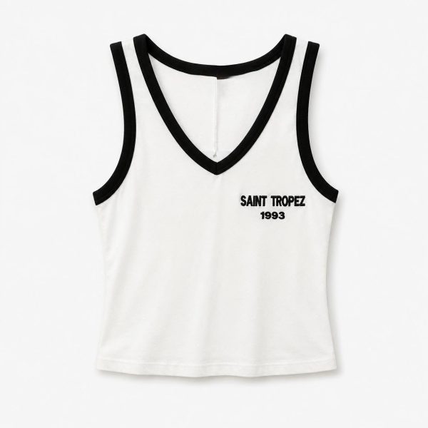 Αμάνικο λευκό 'saint tropez'