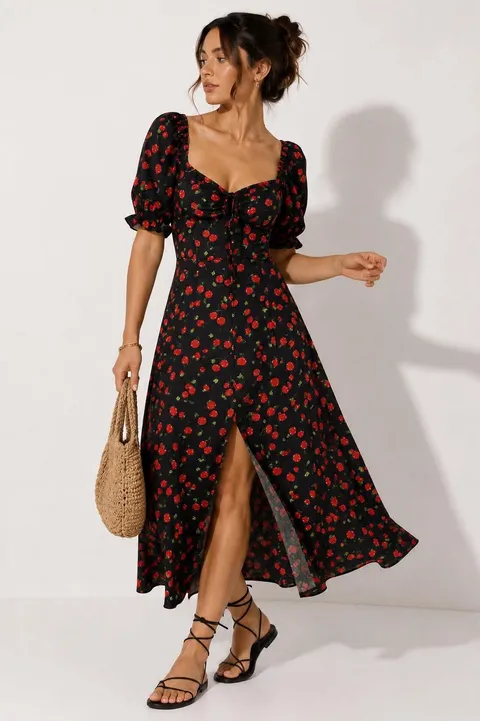 Cherry maxi dress