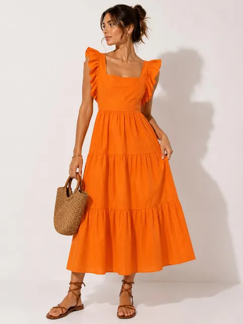 Orange maxi dress