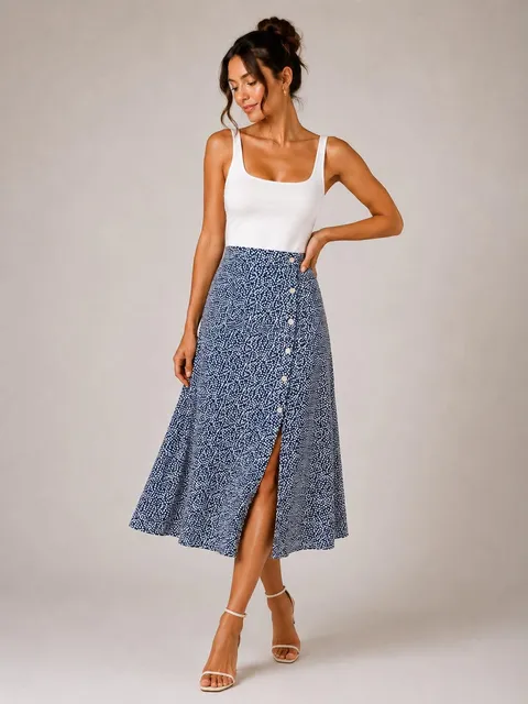 Φούστα floral maxi