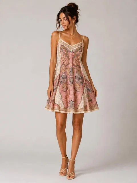 Pink mini dress